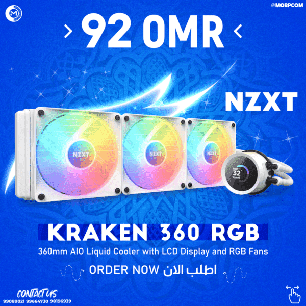 NZXT Kraken 360 RGB Liquid Cooler LCD Display White