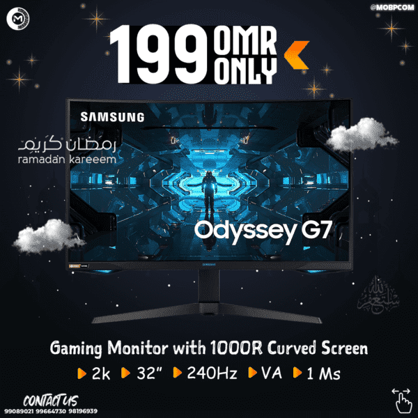 Samsung Odyssey G7 Gaming Monitor 2K 240Hz Va 1ms
