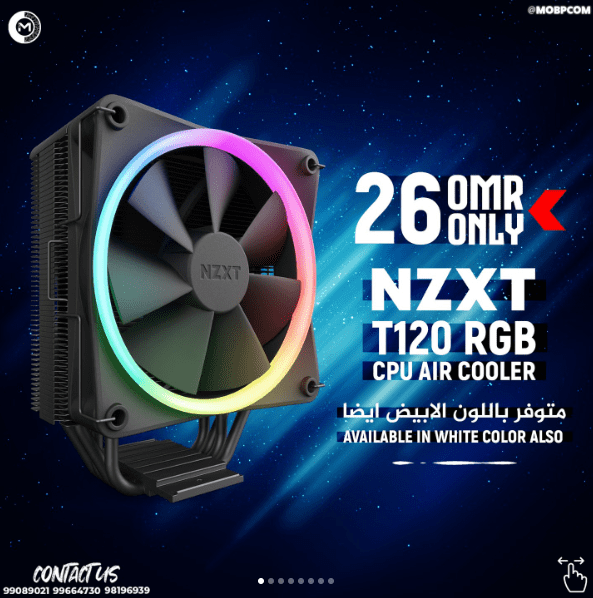 NZXT T120 RGB CPU Cooler Black