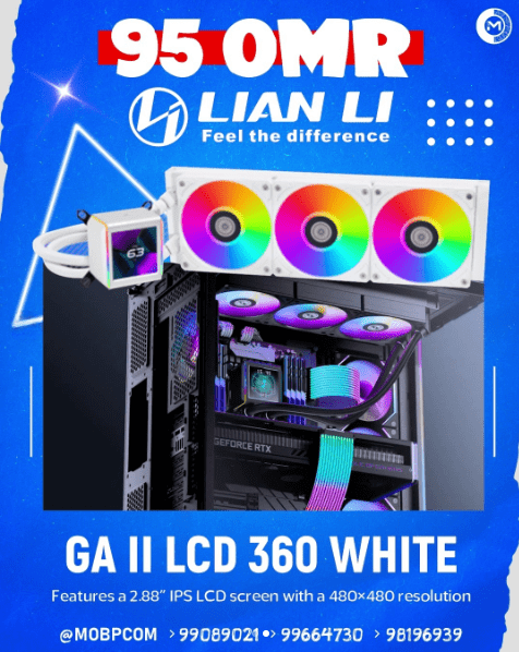 LIAN LI GA II LCD 360 Liquid Cooler White