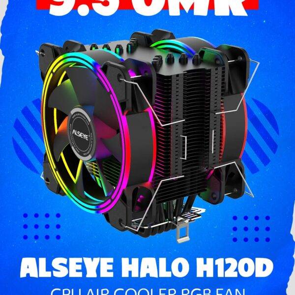 ALSEYE HALO H120D CPU Cooler RGB Fan