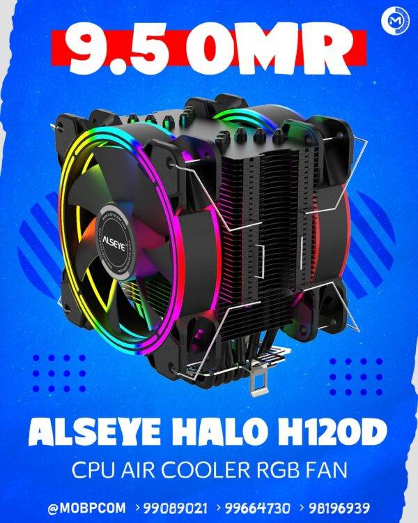 ALSEYE HALO H120D CPU Cooler RGB Fan
