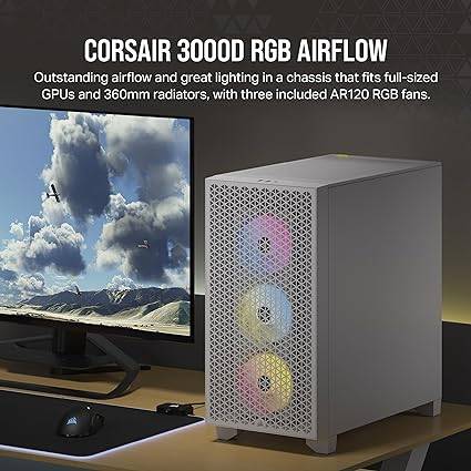 CORSAIR 3000D RGB AIRFLOW MID TOWER CASE