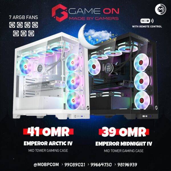 GAMEON CASE EMPEROR WHITE BLACK