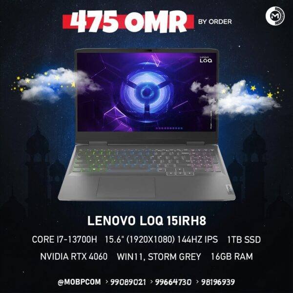 LENOVO LOQ 15IRH8 RTX 4060 GAMING LAPTOP