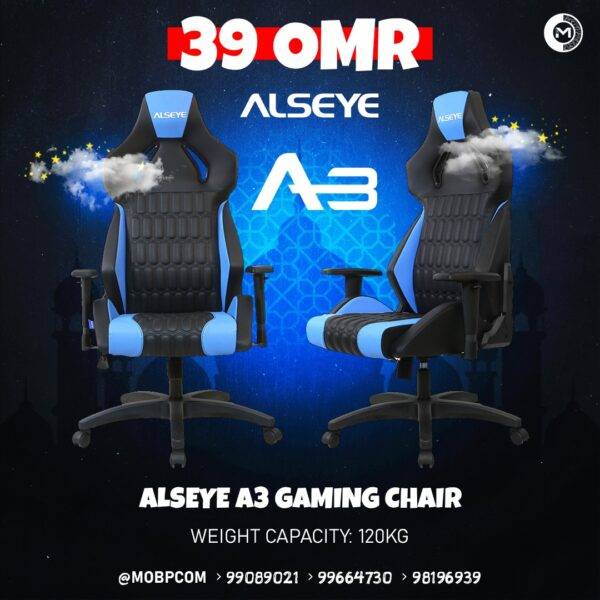 ALSEYE A3 GAMING CHAIR BLACK AND BLUE