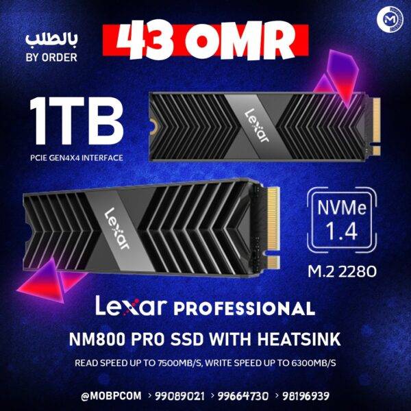 LEXAR NM800 PRO SSD WITH HEATSINK 1 TB