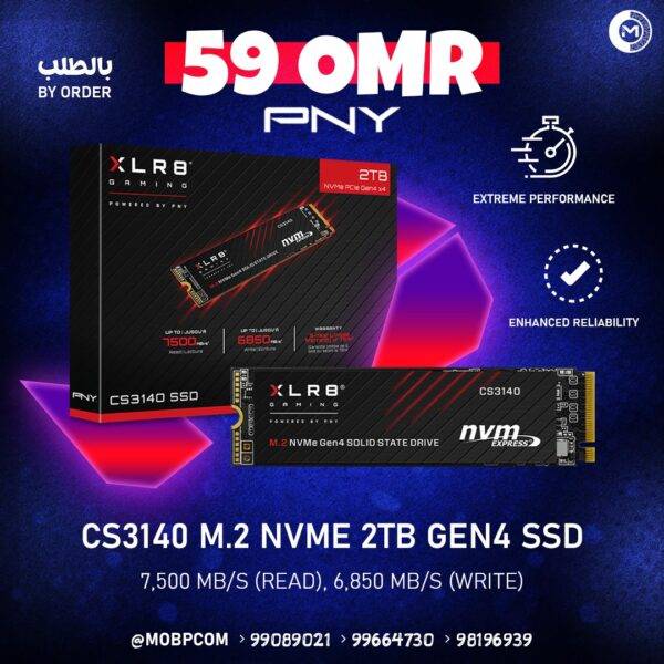 PNY CS3140 M.2 NVME 2 TB GEN4 SSD