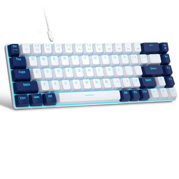 MAGEGEE MK BOX WIRED MECHANICAL KB BLUE WHITE RED SWITCH LED LIGHT