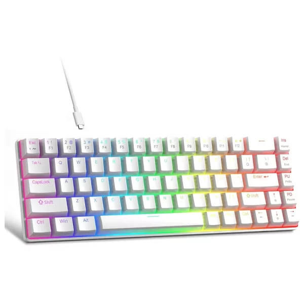 MAGEGEE MK BOX WIRED MECHANICAL KEYBOARD PUDDING WHITE