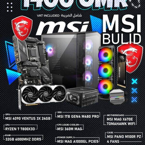 MSI GAMING PC BUILD 4090 VENTUS 3X RYZEN 7 7800X3D