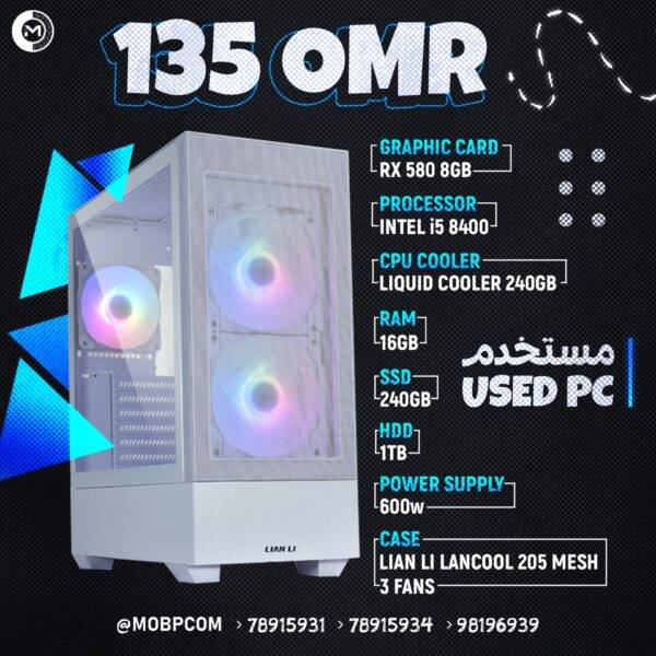 USED GAMING PC RX 580 INTEL I5 8400