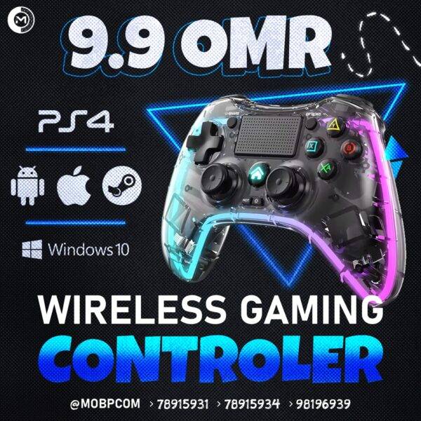 The Wireless Gaming Controller, compatible with Android, Apple, PS4, and Steam, offers a versatile and seamless gaming experience across multiple platforms. Designed with the modern gamer in mind, this controller combines functionality, comfort, and advanced technology to cater to a wide range of gaming needs. One of the standout features of this controller is its universal compatibility. Whether you're playing on an Android smartphone, an Apple device, a PlayStation 4 console, or a Steam-based PC, this controller ensures smooth connectivity and responsiveness. Its Bluetooth technology facilitates easy pairing and stable connections, allowing gamers to switch between devices effortlessly. Ergonomically designed for extended gaming sessions, the Wireless Gaming Controller provides a comfortable grip and intuitive button layout. The responsive buttons and analog sticks offer precise control, enhancing gameplay accuracy whether you're navigating complex game worlds or engaging in fast-paced action. Additionally, the controller includes customizable features such as programmable buttons and adjustable sensitivity settings, allowing gamers to tailor the controls to their preferences. This level of personalization ensures an optimized gaming experience, catering to both casual players and competitive gamers. The built-in rechargeable battery offers long-lasting performance, reducing the need for frequent charging and ensuring uninterrupted gameplay. With its robust build quality and versatile compatibility, the Wireless Gaming Controller is an essential accessory for any gamer looking to enhance their gaming experience across multiple platforms.