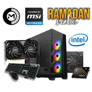 MSI RTX 4060 VENTUS 2X 8G OC, INTEL I5 12400F, AG 200 COOLER, MSI H610M, MSI 240GB SATA S270, 16 GB 3200 MHZ, MSI MAG A600DN, FSP M340 GAMING CASE - 4 FANS