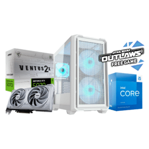 MSI RTX 5070 12G VENTUS 2X OC, INTEL  I5 13400F, DEEPCOOL AG200, MSI B760M-P, 16GB DDR5 6000MHZ, 1 TB WD BLUE GEN 4 SSD, 700W, COUGAR MX600 MINI GAMING CASE - 3 FANS