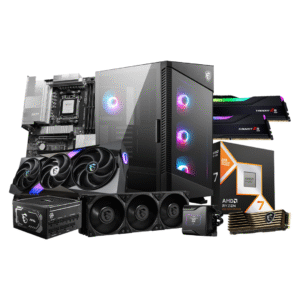 MSI RTX 5090 32G GDDR7 GAMING TRIO OC, AMD RYZEN 7 9800X 3D, MSI MEG CORELIQUID S360, msi pro x870-p wifi, MSI SPATIUM M570 2TB gen 5, msi MPG VELOX 100R, MSI MAG A1250GL, G.SKILL Trident Z5 RGB 32GB DDR5 7200MHz