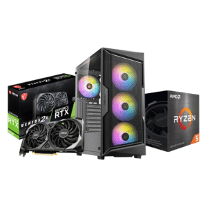 RTX 3060 12 GB MSI, RYZEN 5600X, A200 COOLER, MSI B450M MAX, 500 GB, 16 GB RAM, 600W, ANTEC AX61 ELITE