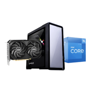 MSI RTX 4060 TI 8GB, INTEL I5 12400F, AG 200 CPU COOLER, H610M, 500 GB SSD, 16 GB 3200 MHZ, ZALMAN M3 GAMING CASE WITH 2 FANS700W,