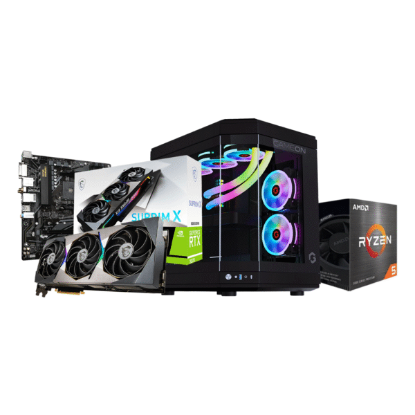 RTX 3070 SUPRIM X 8G, RYZEN 5 5600X, DEEPCOOL AG200 CPU COOLER, B550M WIFI GIGABYTE, 16 GB 3200MHZ, GAMEON VALKYRIE GAMING CASE - 3 FANS, 500 GB SSD, 750W GOLD