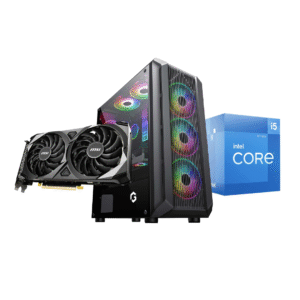 MSI RTX 3060 12GB, INTEL I5 12400F, AG 200 CPU COOLER, H610M, 500 GB SSD , 16 GB 3200 MHZ, 700W, GAMEON TRIDENT II GAMING CASE WITH 4 FANS
