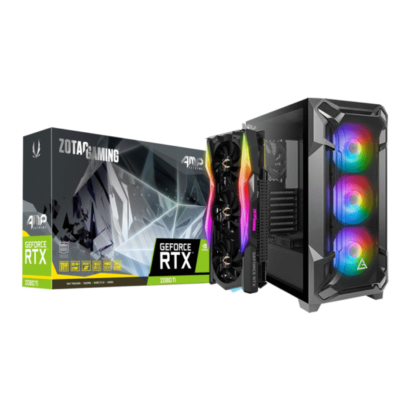 RTX 2080 TI 11 GB, INTEL I5 13400F, DEEPCOOL AG200, B760M GIGABYTE, 16 GB 3200MHZ, ANTEC DF600 FLUX GAMING CASE - 5 FANS, 500 GB SSD, 1000W GOLD