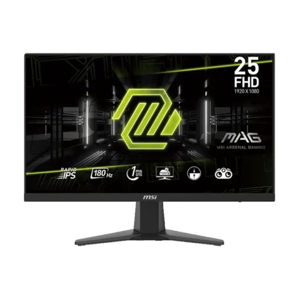 MSI MAG 256F – 24.5" Rapid IPS, Full HD, 180Hz, 1ms, Adaptive-Sync, Frameless, Eye Care & Versatile Connectivity