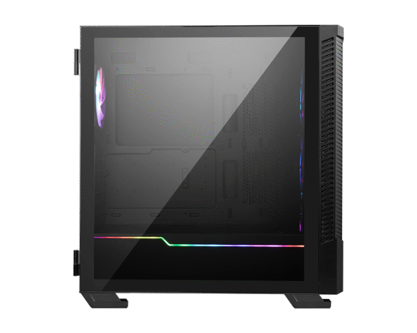 MSI MPG Velox 100R-Mid-Tower Gaming PC Case - Tempered Glass Side Panel - 4 x 120mm ARGB Fans - Liquid Cooling Support up to 360mm Radiator - Mesh Panel for Optimized Airflow - Image 9