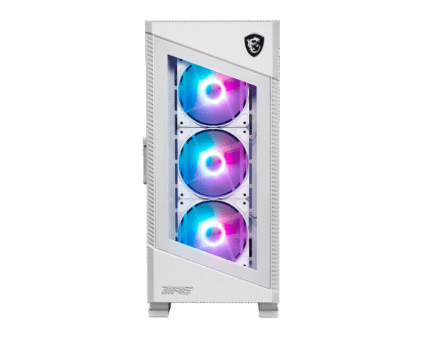 MSI MPG Velox 100R-Mid-Tower Gaming PC Case - Tempered Glass Side Panel - 4 x 120mm ARGB Fans - Liquid Cooling Support up to 360mm Radiator - Mesh Panel for Optimized Airflow - Image 5