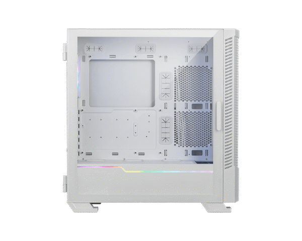 MSI MPG Velox 100R-Mid-Tower Gaming PC Case - Tempered Glass Side Panel - 4 x 120mm ARGB Fans - Liquid Cooling Support up to 360mm Radiator - Mesh Panel for Optimized Airflow - Image 4