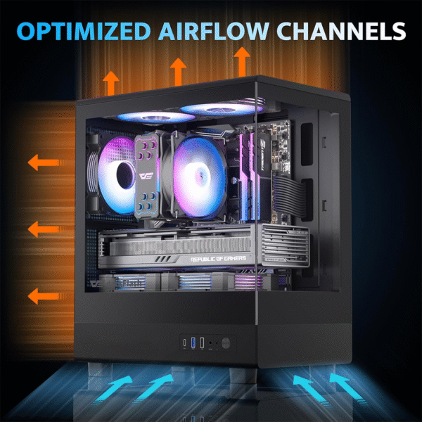 DarkFlash DB330M M-ATX Gaming Pc Case - Image 10