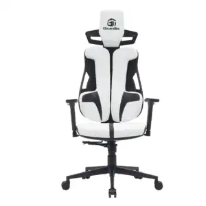 GAMERTEK Galactic Guardian White Edition Gaming Chair – Premium PU & PVC, 150KG Capacity, Ergonomic Comfort for Elite Gamers