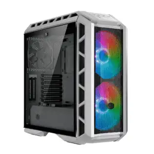 Cooler Master MasterCase H500P Mesh White ARGB Airflow ATX Mid-Tower Case – 2x 200mm ARGB Fans, 1x 140mm Fan, Tempered Glass, Cable Management, Radiator Support