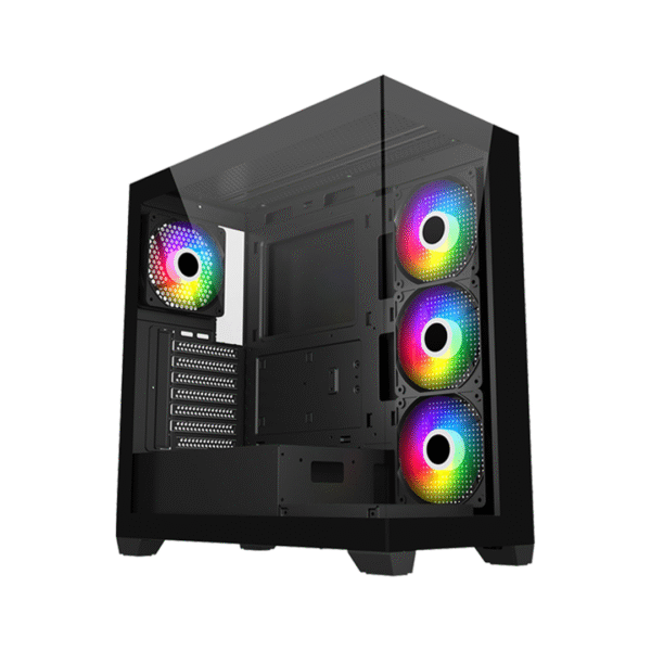 FSP M340 Case ATX Mid Tower Equipped with 120mm ARGB fans x 4