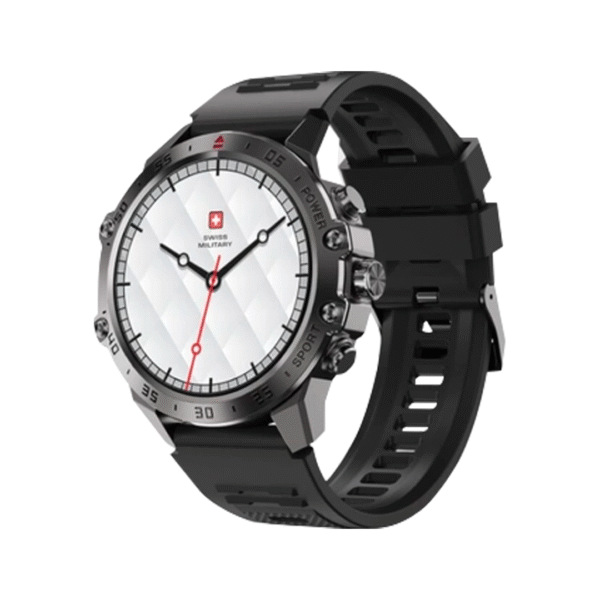 Swiss Military DOM 5 Black Frame with Black Silicon Strap