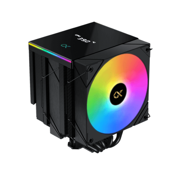 XIGMATEK AK6 Dual Digital (Black, ARGB & Digital LED Panel Top Cover, 2PCS ARGB PWM Fan, Intel Backplate, Mini ARGB LED Controller)