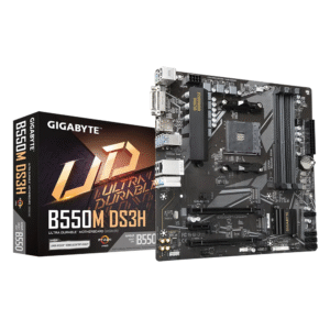 GIGABYTE B550M DS3H (AM4 AMD/B550/Micro ATX/Dual M.2/SATA 6Gb/s/USB 3.2 Gen 1/PCIe 4.0/HMDI/DVI/DDR4/Motherboard)