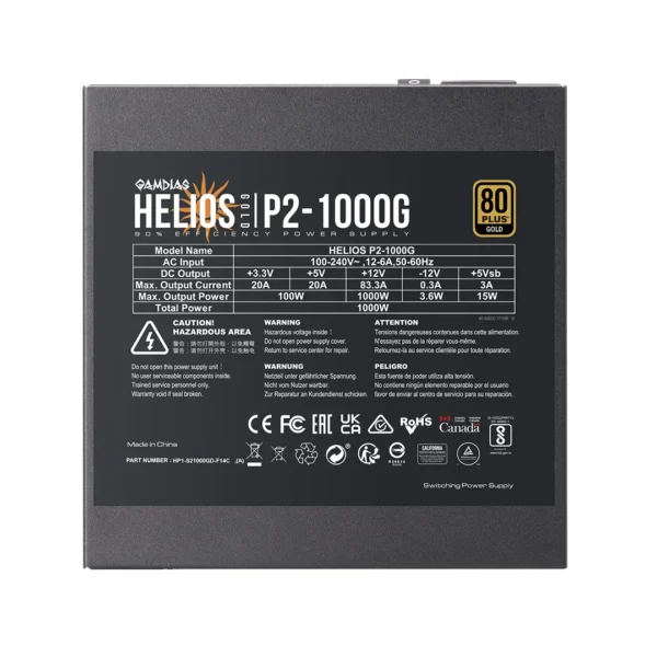 Gamdias HELIOS P2-1000G Gaming Power Supply - Image 8