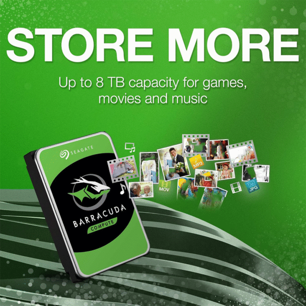Seagate BarraCuda Internal Hard Drive HDD – 3.5 Inch SATA 6 Gb/s 64 MB Cache for Computer Desktop PC - Image 3