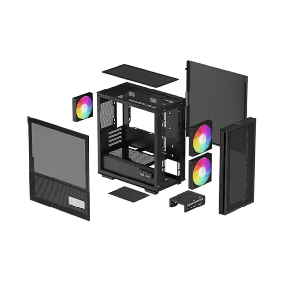 DEEPCOOL CASE CH360 DIGITAL M-ATX 3 Fans RGB - Image 4