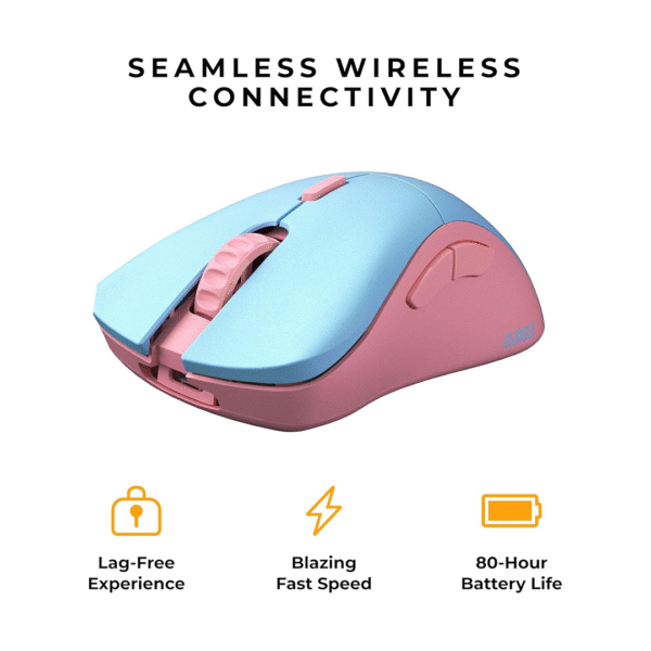 Glorious Model D PRO Wireless Gaming Mouse – Skyline Edition – Blue/Pink – Ultra-Lightweight, 1000Hz Polling Rate, 2.4GHz Wireless, 80h Battery - Image 4