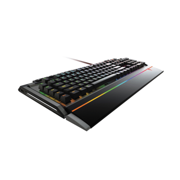 Patriot Viper V770 Mechanical Gaming Keyboard Full RGB Lighting - Kailh Red Switches, 5 Dedicated Macro Keys, Audio/USB Pass-Through Ports, Aircraft-Grade Aluminum Chassis, Removable RGB Magnetic Palm Rest - Image 3