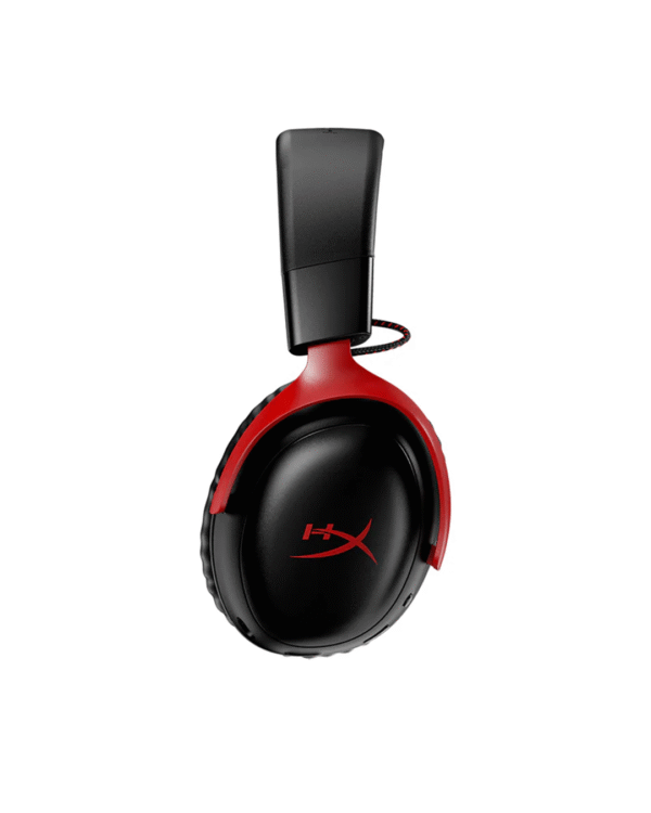 HyperX Cloud III Wireless Gaming Headset for PC, PS5, PS4, up to 120-hour Battery, 2.4GHz Wireless, DTS Spatial Audio, 53mm Angled Drivers, Memory Foam, Durable Frame, 10mm Microphone, Black/Red - Image 3