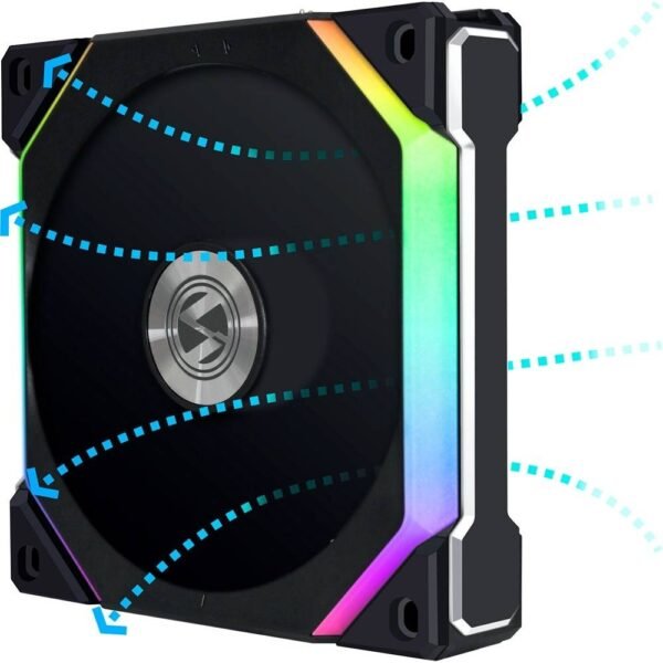 LIAN LI UNI FAN SL120 V2 120MM fan -Single Black, (Reverse fan) - Image 2