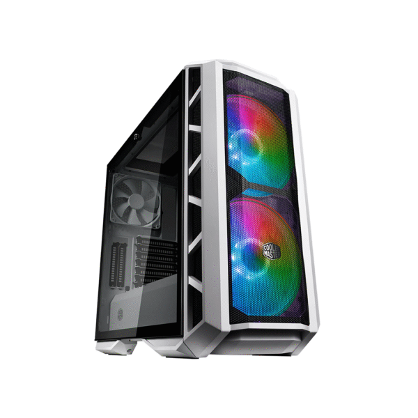 Cooler Master MasterCase H500P Mesh White ARGB Airflow ATX Mid-Tower Case – 2x 200mm ARGB Fans, 1x 140mm Fan, Tempered Glass, Cable Management, Radiator Support - Image 4