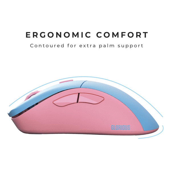 Glorious Model D PRO Wireless Gaming Mouse – Skyline Edition – Blue/Pink – Ultra-Lightweight, 1000Hz Polling Rate, 2.4GHz Wireless, 80h Battery - Image 5