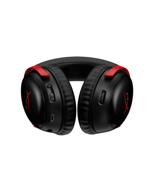 HyperX Cloud III Wireless Gaming Headset for PC, PS5, PS4, up to 120-hour Battery, 2.4GHz Wireless, DTS Spatial Audio, 53mm Angled Drivers, Memory Foam, Durable Frame, 10mm Microphone, Black/Red - Image 4