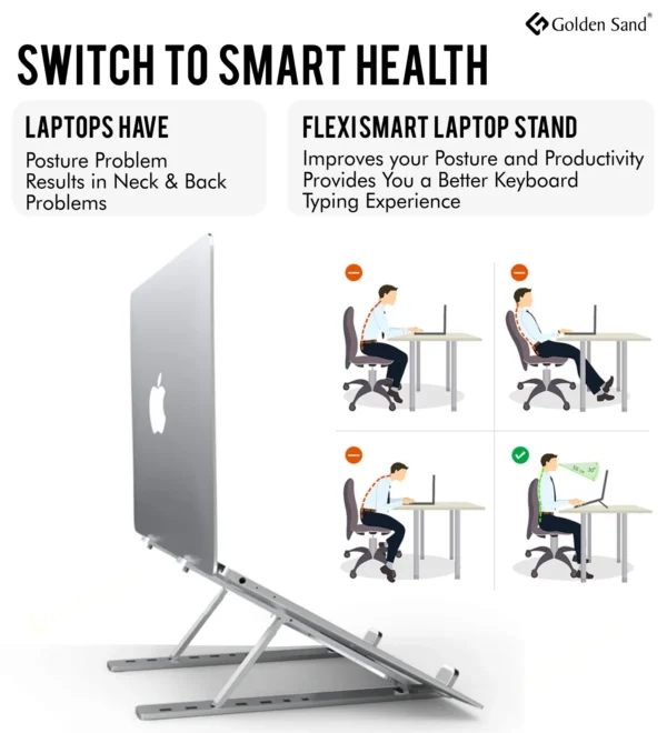 Smart Flexi Laptop Stand Aluminium Alloy - Image 2