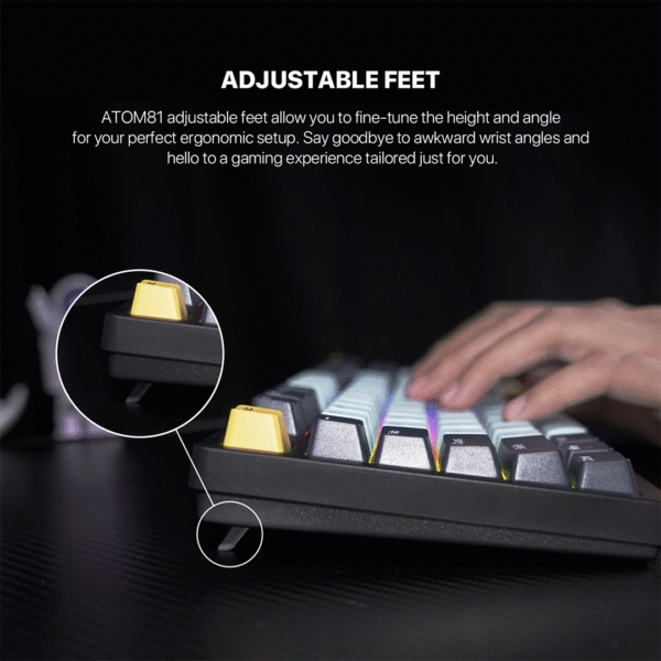 Fantech MK875V2 ATOM 81 RGB Mechanical Gaming Keyboard MIZU EDITION Navy Blue - Image 5
