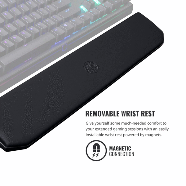 Cooler Master MasterKeys MK750 RGB Mechanical Gaming Keyboard – Cherry MX Red Switches, 16.7M RGB Lighting, 1000Hz Polling Rate, Detachable Wrist Rest, USB-C, Onboard Memory - Image 5