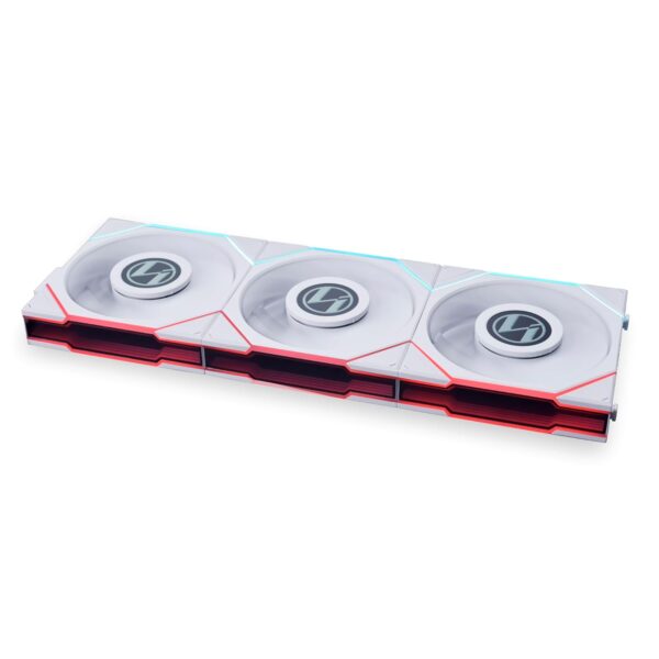 UNI FAN TL-LCD 120 White (3pcs)aRGB PWM with LCD Screen 120mm TBC RPM (3pcs) with controller 28mm thickness